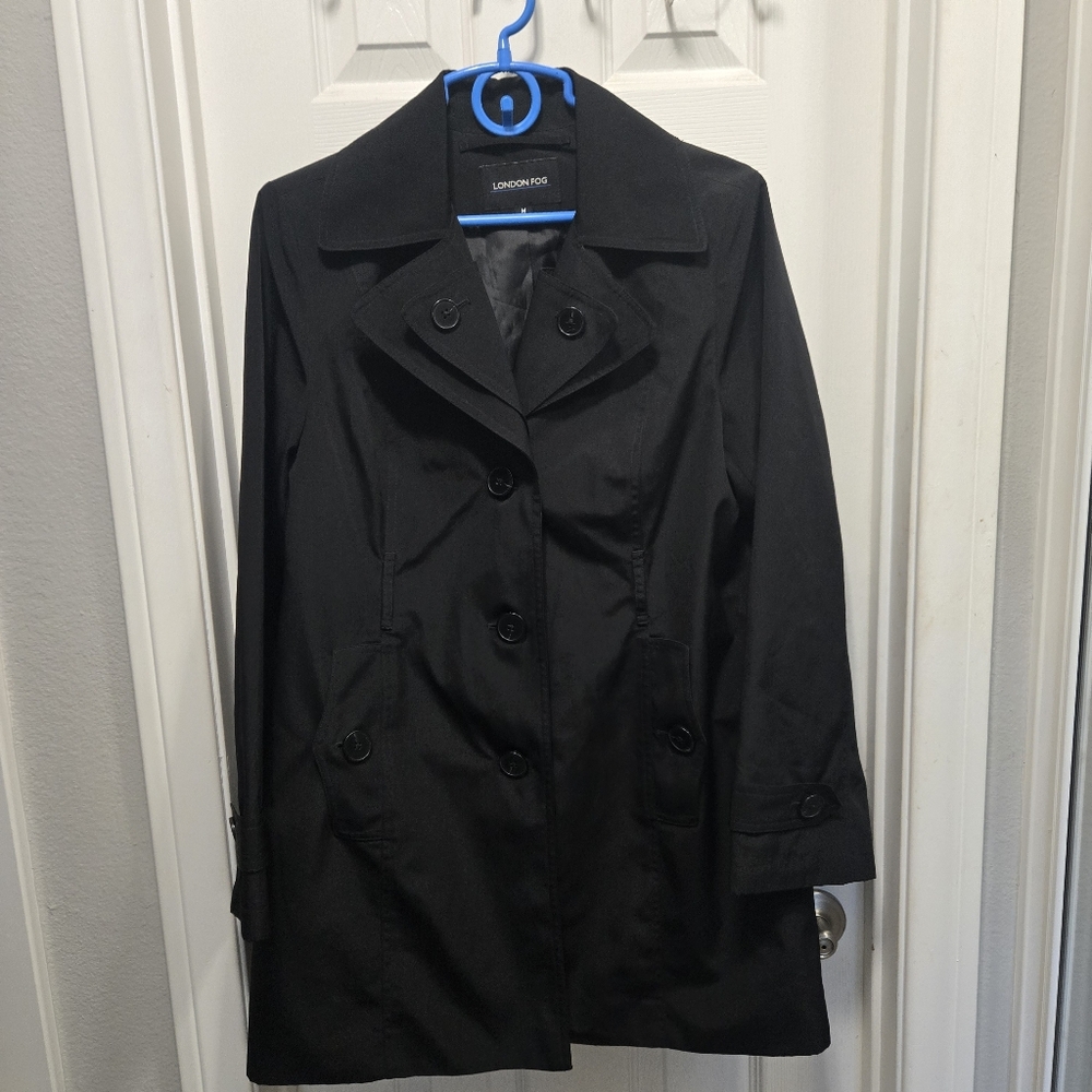 London Fog Women's Black Coat Size M - Picture 1 of 7